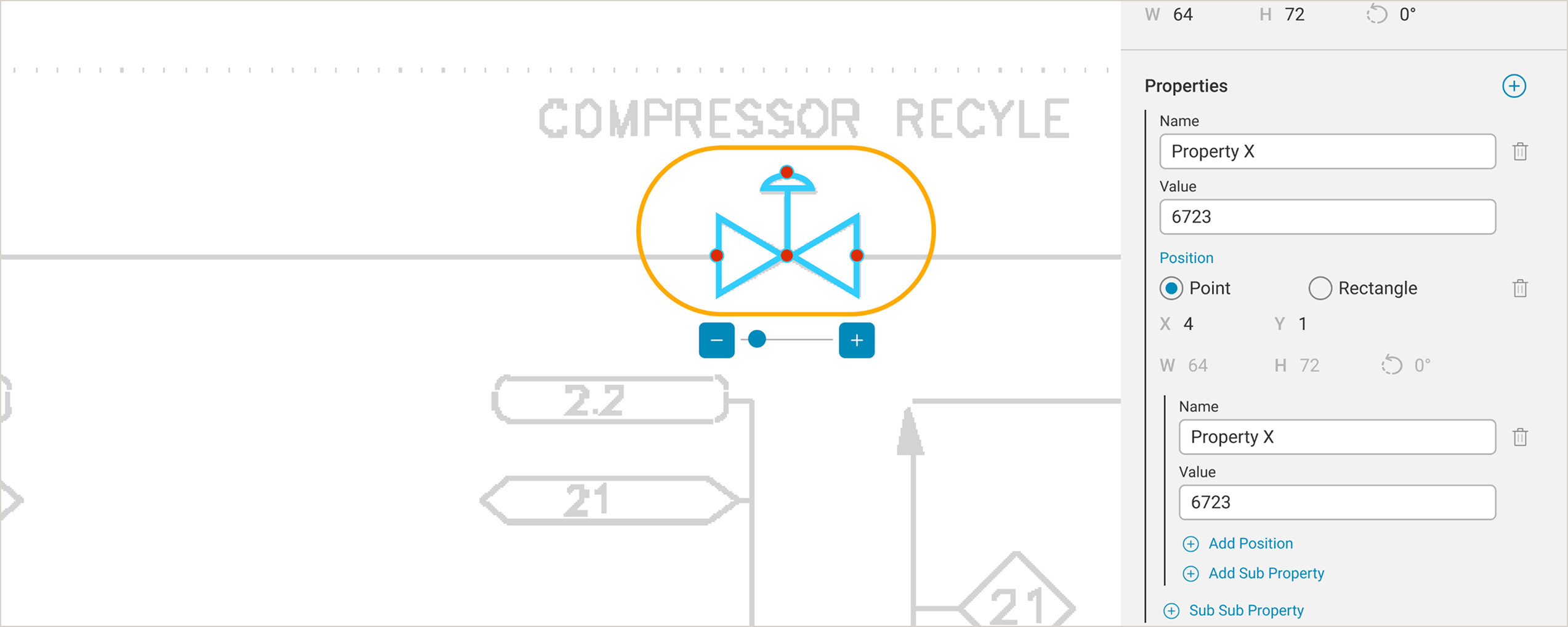 Redesigned property panel