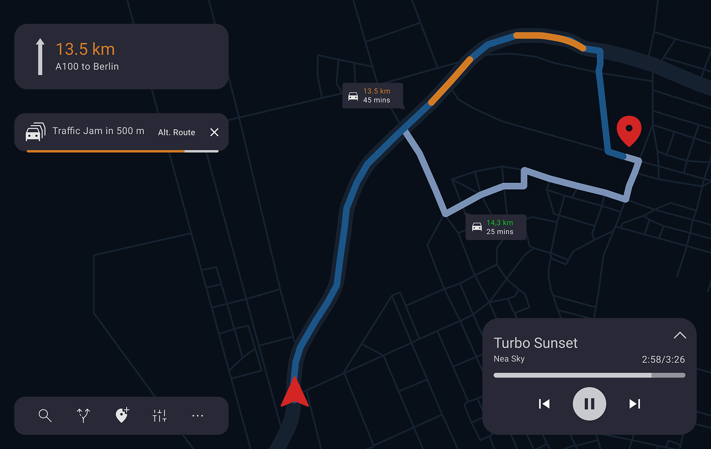Alternative Route — auto-select timeout state